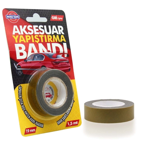 Boss Tape 3920 Çift Oto Aksesuar Yapıştırma Bandı 19Mmx1.5M Gri - 3