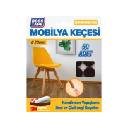 Boss Tape 5276 Zemin Koruyucu Mobilya Altı Keçesi Kare 20Mmx20Mm 60Lı Kahve - 1