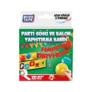 Boss Tape 6242 Yuvarlak Parti Süsü Ve Balon Yapıştırma Bandı 10Mm 100Lü - 1