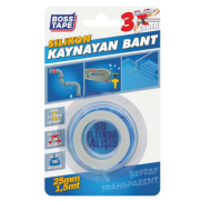 Boss Tape 6266 Suya Dayanıklı Silikon Kaynayan Bant 25Mmx1.5M Şeffaf - 3