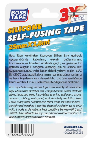 Boss Tape 6273 Suya Dayanıklı Silikon Kaynayan Bant 25Mmx1.5M Beyaz - 4