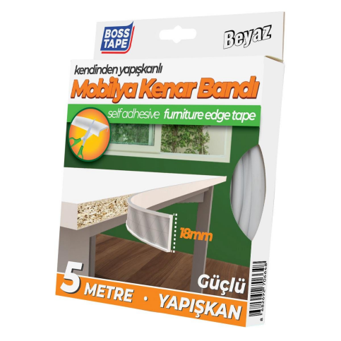 Boss Tape 6631 Mobilya Kenar Bandı 18Mmx5M Beyaz - 3