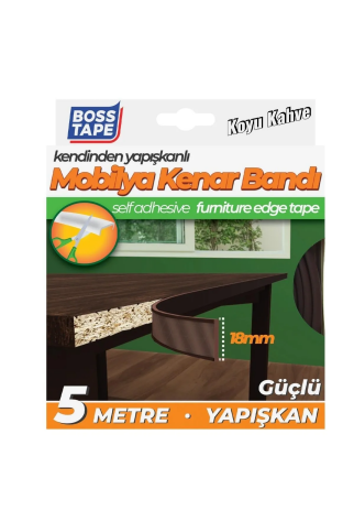 Boss Tape 6679 Mobilya Kenar Bandı 18Mmx5M Koyu Kahve - 1