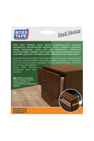 Boss Tape 6679 Mobilya Kenar Bandı 18Mmx5M Koyu Kahve - 3