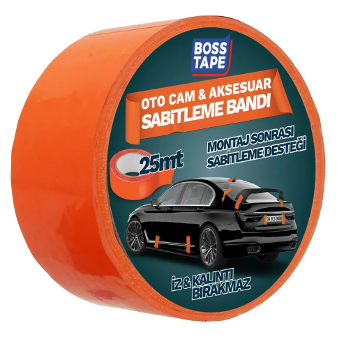 Boss Tape 6761 Oto Cam Sabitleme Bandı 45Mmx25M Turuncu - 1