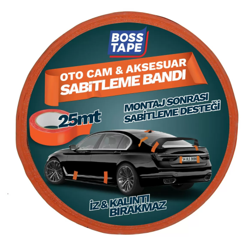 Boss Tape 6761 Oto Cam Sabitleme Bandı 45Mmx25M Turuncu - 2