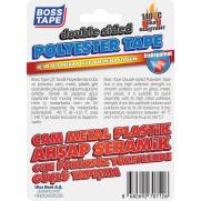 Boss Tape 7126 Çift Taraflı Polyester Bant 140 Derece 15Mmx5M - 2