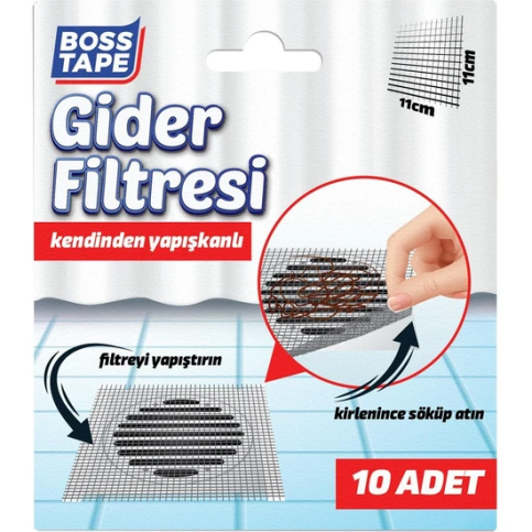 Boss Tape 7768 Yapışkanlı Gider Filtresi 110Mmx110Mm 10Lu - 1