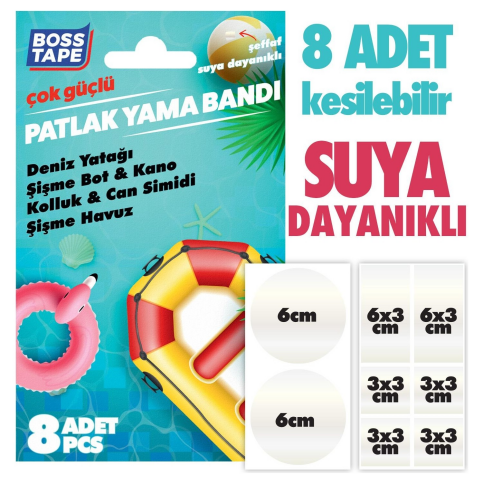 Boss Tape 8277 Bot Kolluk Yama Tamir Bandı 8Li - 3