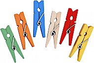 BRONS BR-904 RENKLİ KÜÇÜK BOY AHŞAP MANDAL - BRONS