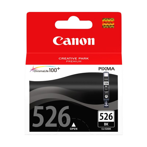 Canon Clı-526Bk Siyah Kartuş 285 Sayfa (Mg6150 İp4850 Mg5350 Mx715 Mx895) - 1