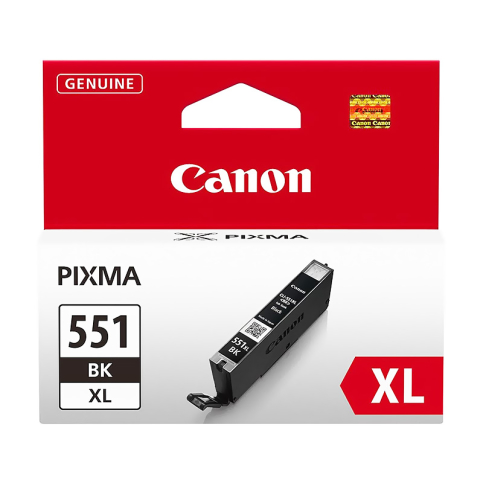 Canon Clı-551Xl Bk Siyah Kartuş 665 Sayfa Yüksek Kapasite (Mg5450 İp7250 Mg7550 İx6850 İp8750) - 1