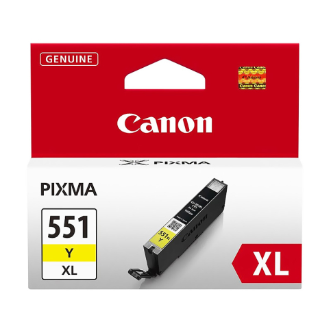 Canon Clı-551Xl Y Sarı Kartuş 665 Sayfa Yüksek Kapasite (Mg5450 İp7250 Mg7550 İx6850 İp8750) - 1