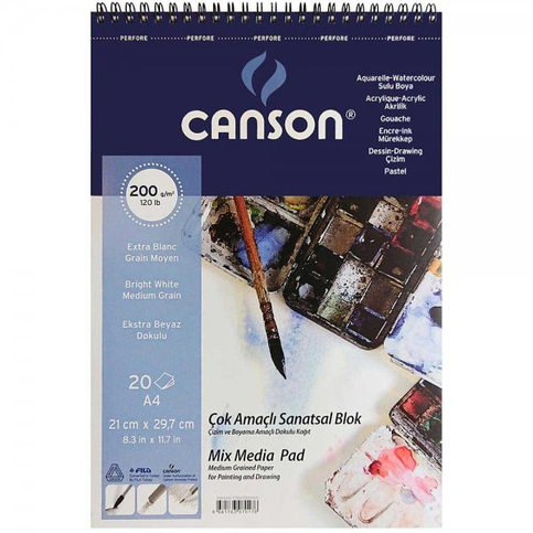 Canson 1557 Finance Çizim Bloğu A4 20 Yaprak 200Gr (Fcns20020A4Us) - 1