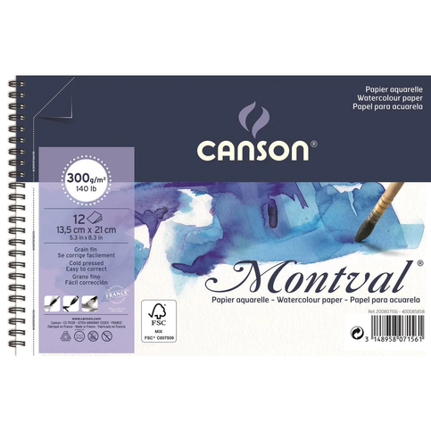 Canson Montval Çizim Bloğu 13.5X21 12 Yaprak 300Gr (807156) - 1