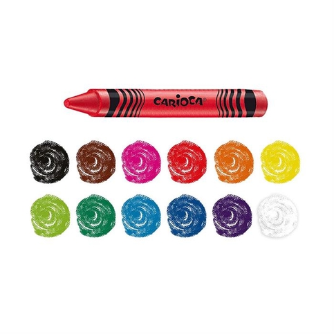 Carioca 42365 Wax Crayons Pastel Boya Kalemi 12 Renk - 4