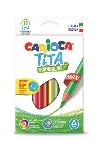 Carioca 42791 Tita Jumbo Üçgen Kuru Boya 12 Renk - 2