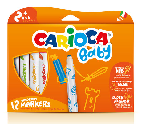 Carioca 42814 Baby Jumbo Yıkanabilir Keçeli Kalem 12 Renk - 2