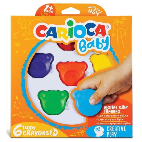 Carioca 42956 Teddy Bebek Crayons Pastel Boya 6Lı - 2