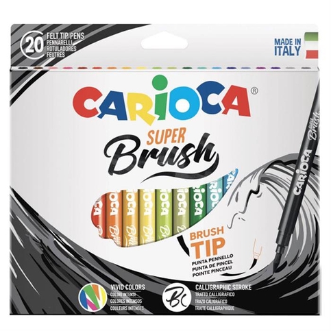 Carioca 42968 Süper Brush Fırça Uçlu Keçeli Kalem 20 Renk - 2