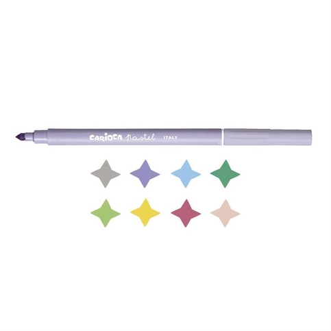 Carioca 43032 Pastel Süper Yıkanabilir Keçeli Kalem 8 Renk - 4