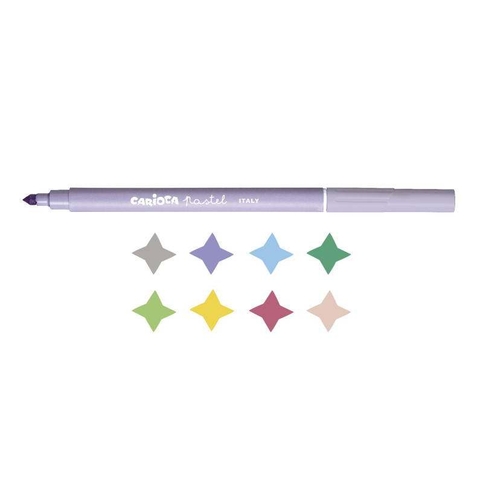 Carioca 43032 Pastel Süper Yıkanabilir Keçeli Kalem 8 Renk - 3