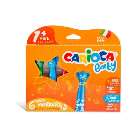 Carioca 42815 Baby Jumbo Yıkanabilir Keçeli Kalem 6 Renk - 1