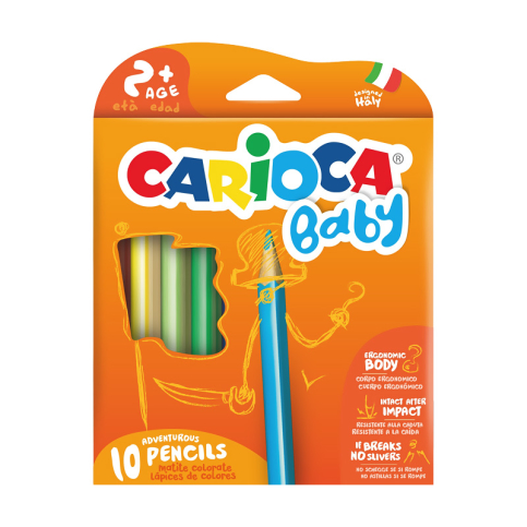 Carioca 42819 Baby Jumbo Üçgen Kuru Boya 10 Renk - 2