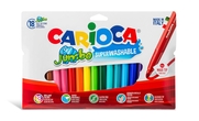 Carioca 40566 Jumbo Süper Yıkanabilir Keçeli Kalem 18 Renk - 1