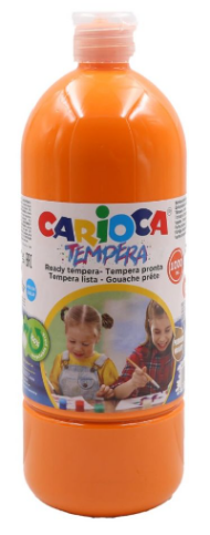 Carioca Tempera Yıkanabilir Boya Turuncu 1000Ml (40430/11) - 1