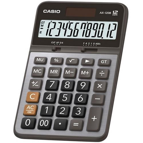 Casio Ax-120 B Masa Üstü Hesap Makinesi 12 Hane Metal Yüzey - 1