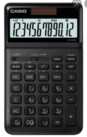 Casio Jw-200 Sc Masa Üstü Hesap Makinesi 12 Hane Siyah Orta Boy - 1