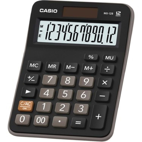 Casio Mx-12 B Masa Üstü Hesap Makinesi 12 Hane Siyah - 1