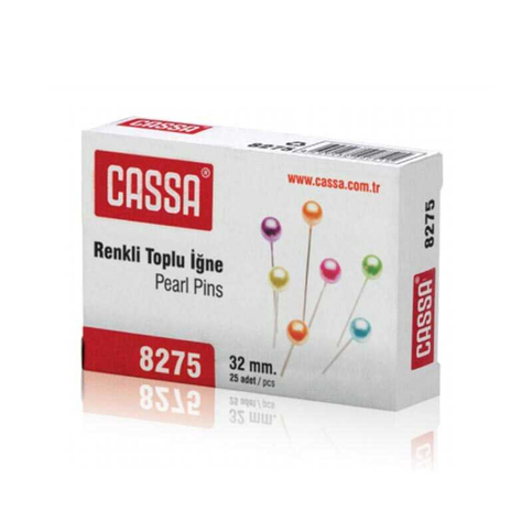 Cassa 8275 Renkli Başlı Toplu İğne 32Mm - 1