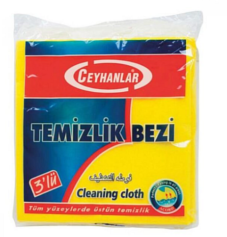 Ceymop Sarı Temizlik Bezi 35X38 3Lü (Cyp-016) - 1