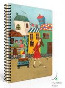 Çınar Ezo Sunal Spiralli Sert Kapak Defter 17X24 Çizgili 120 Yaprak (55204) - 2