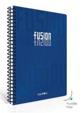 Çınar Fusion Spiralli Sert Kapak Defter 17X24 Kareli 100 Yaprak (55135) - 1