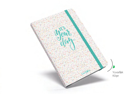 Çınar Uni-Note Your Day Lastikli Spiralli Sert Kapak Defter 17X24 Çizgili 120 Yaprak (55184) - 1