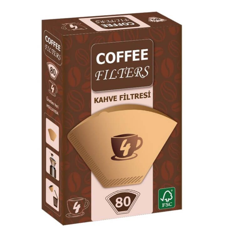 Coffee 1X4 Filtre Kahve Kağıdı Kahverengi 80Li - 1