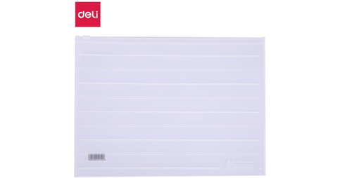 Deli 5523 Pvc A4 Fermuarlı Dosya Şeffaf - 1
