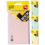 Deli A01502 Yapışkanlı Küpnot Kağıdı 76X126 100 Yaprak 3 Renk - DELİ