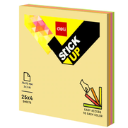 Deli A02002 Yapışkanlı Not Kağıdı 76X76 100 Yaprak 4 Renk - DELİ