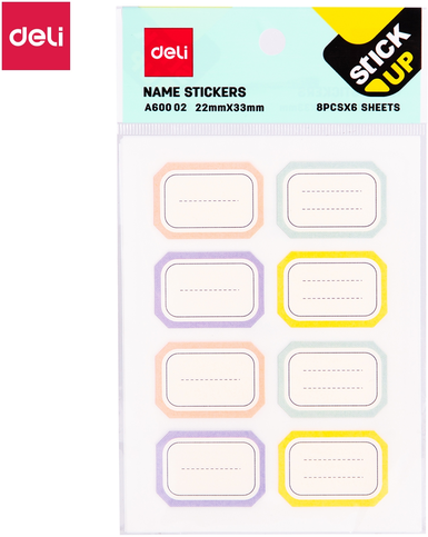 Deli A60002 İsim Sticker 22X33 6 Yaprak - 1