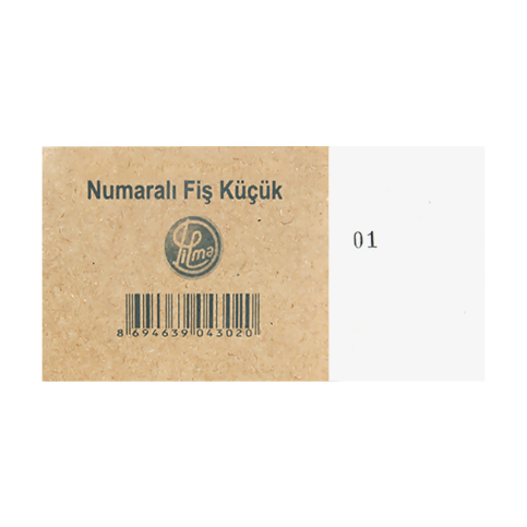 Dilman Küçük Boy Numaralı Fiş - 1