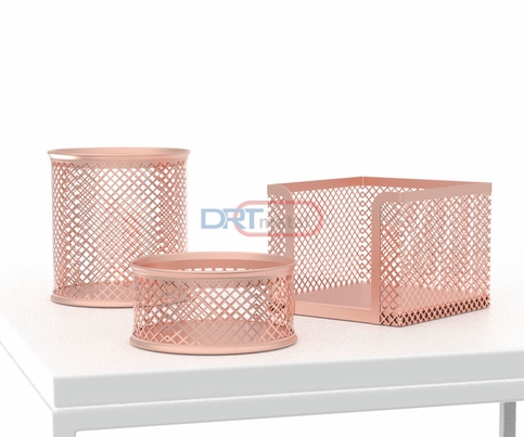 Drt Metal Drt 420 Metal Perfore Masa Seti Rose Gold 3Lü - 1