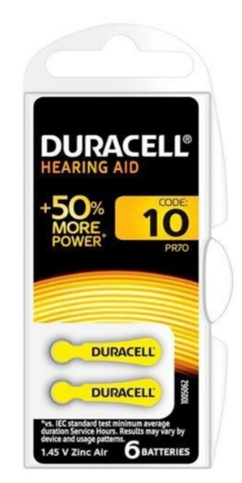 Duracell 10 Kulaklık Pili 6Lı Blister - 1