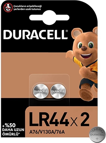 Duracell Lr44 Alkalin Düğme Pil 1.5V 2Li Blister (A76 V13Ga 76A) - 1