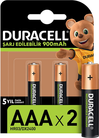 Duracell Şarjlı Aaa İnce Kalem Pil 900Mah 2Li Blister - 1