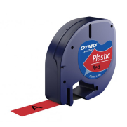 Dymo 59424 Letratag Plastik Şerit 12Mmx4M Kırmızı - 2