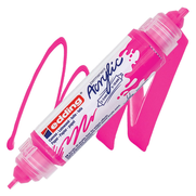 Edding Ed5400069 3D Double Liner Çift Uçlu Akrilik Markör Fosforlu Pembe - EDDİNG